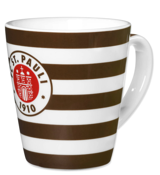 FC St. Pauli - Kaffeebecher Logo Streifen